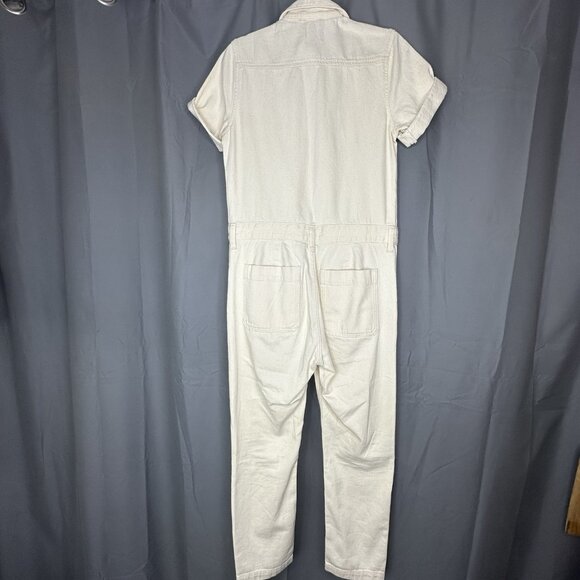 Everlane Women's ECRU The Super Soft Coverall Denim Button Up 0/C35/W36/L26.5 - Picture 3 of 13